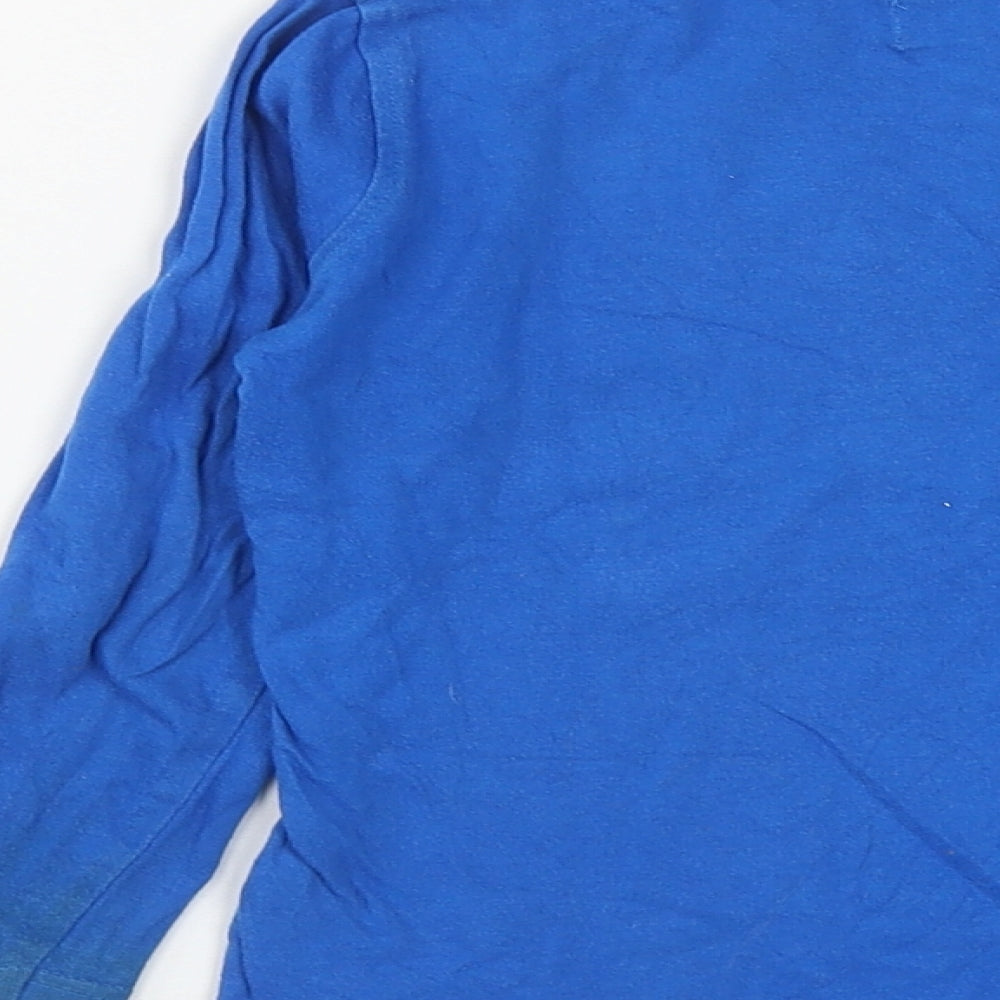 F&F Boys Blue Cotton Basic Casual Size 4-5 Years Round Neck - Robot Print