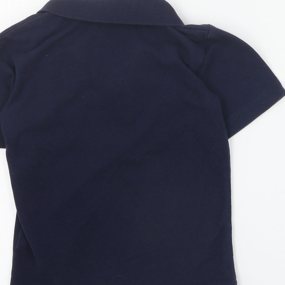 Trutex Boys Blue Polyester Basic Polo Size 5-6 Years Collared Button