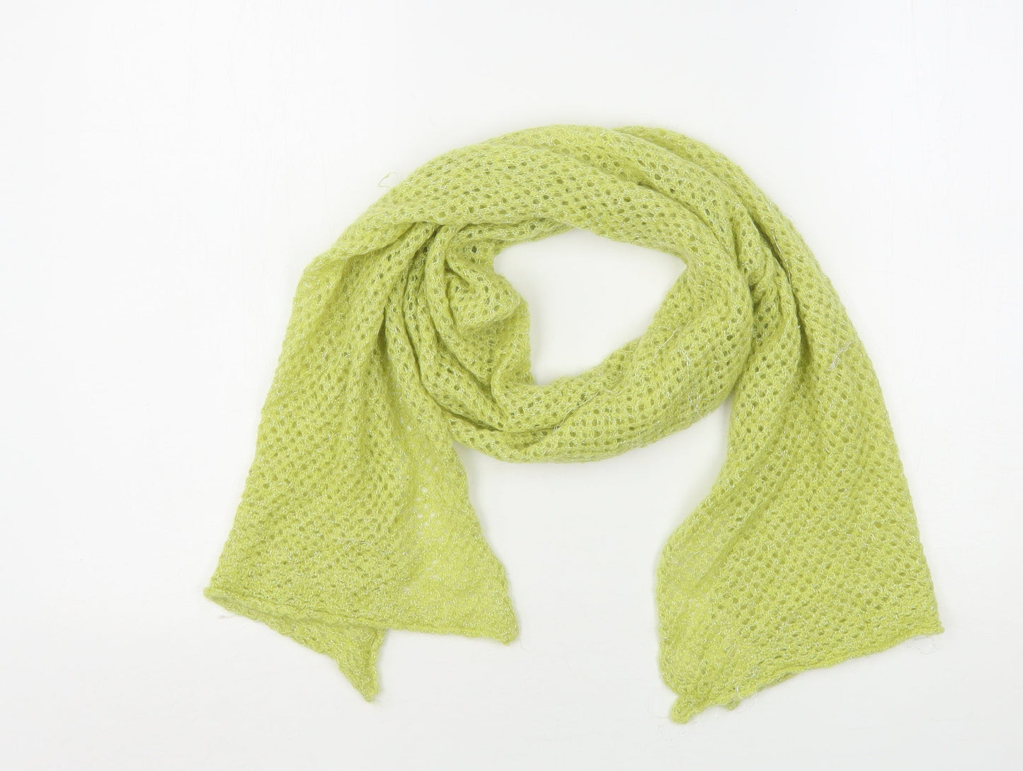 Preworn Womens Green Nylon Scarf