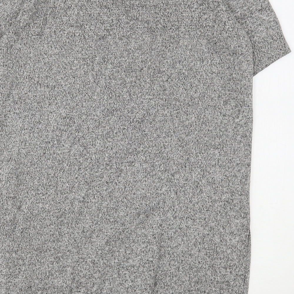 Topshop Womens Grey Round Neck Viscose Pullover Jumper Size 8