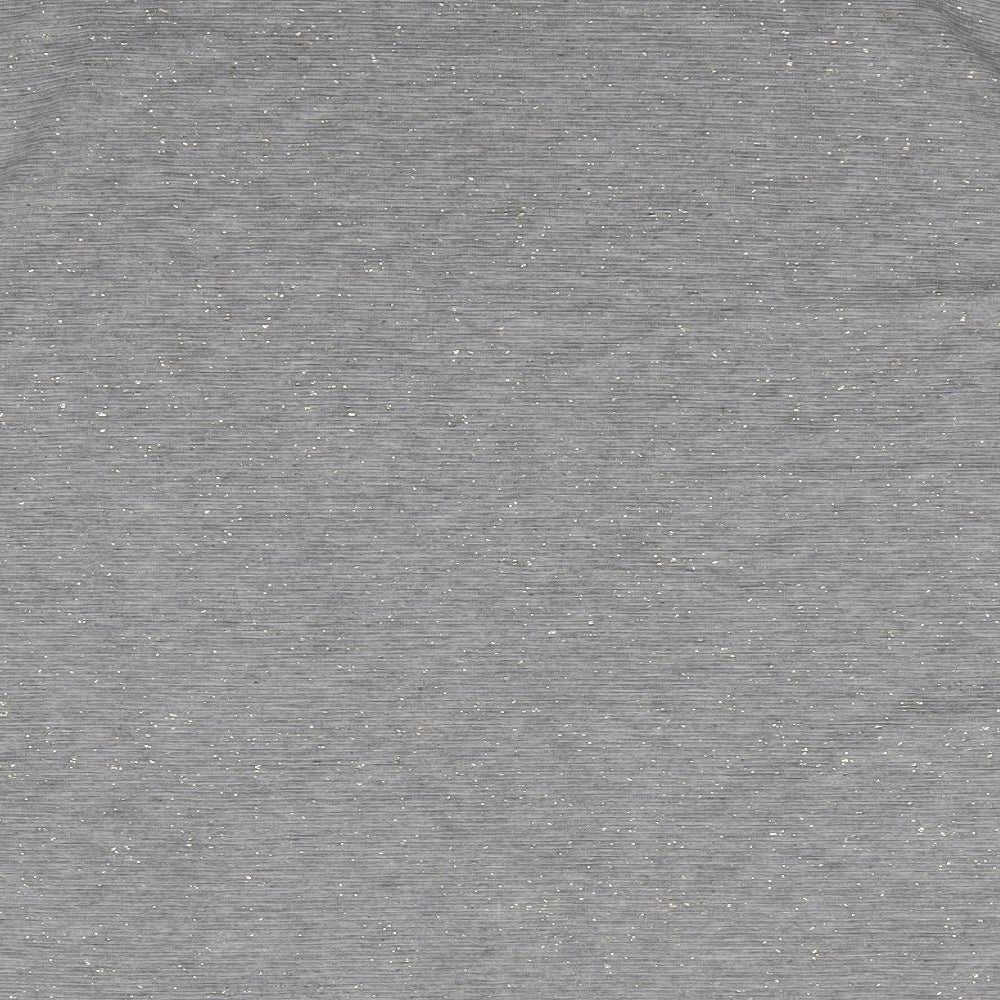monari Womens Grey Viscose Jersey T-Shirt Size 18 Boat Neck - Ribbed