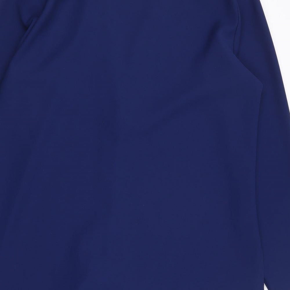 Carmelle Womens Blue Jacket Blazer Size 14 Button