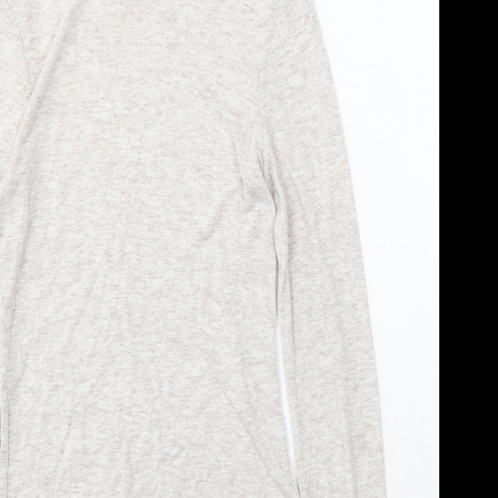 River Island Womens Beige Mock Neck Viscose Pullover Jumper Size 6