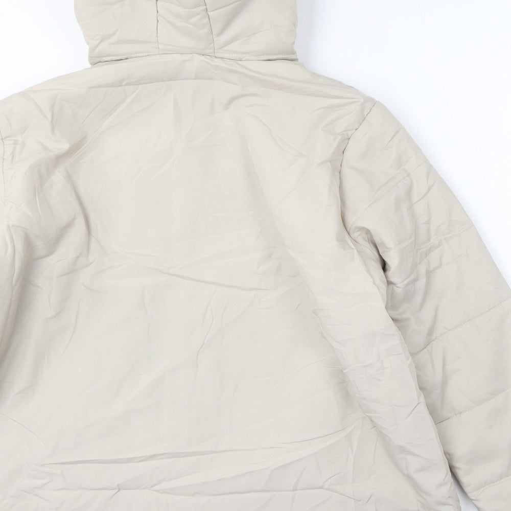 Preworn Womens Beige Jacket Size L Zip