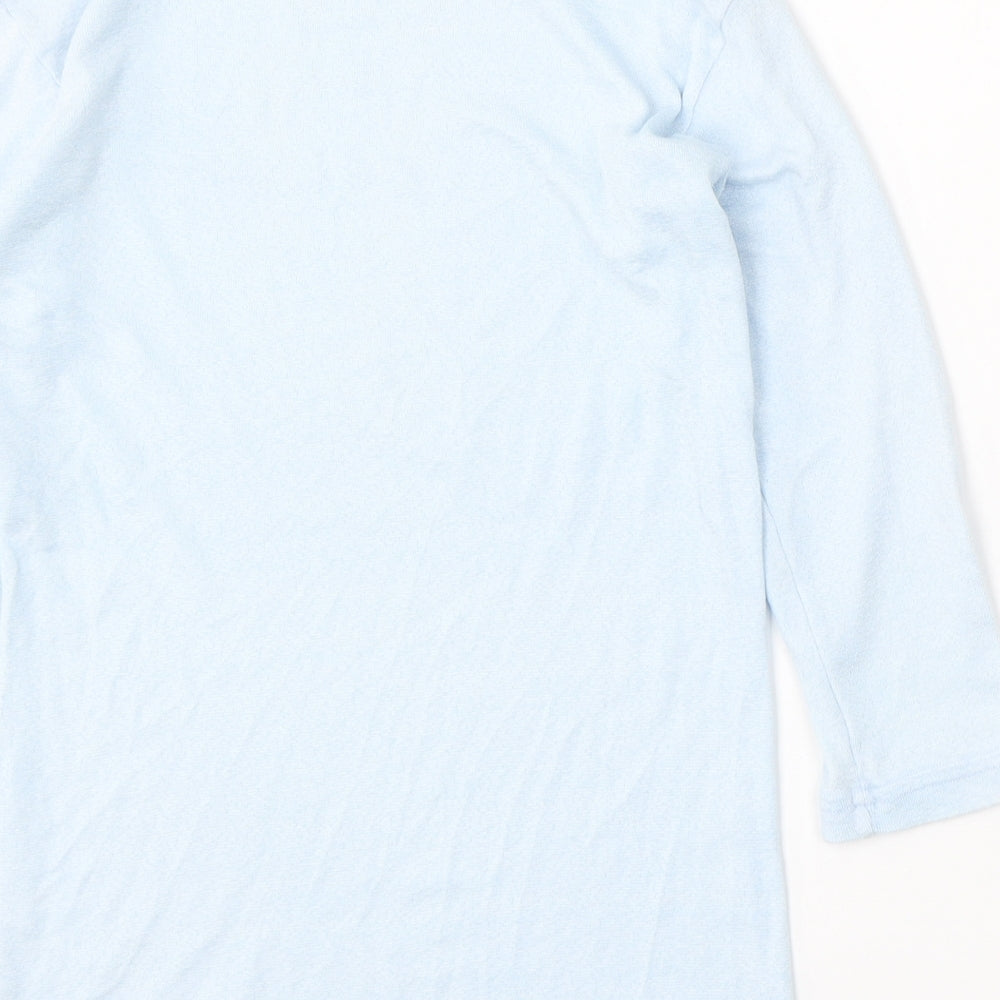 Michael Stars Womens Blue Round Neck Cotton Pullover Jumper Size S