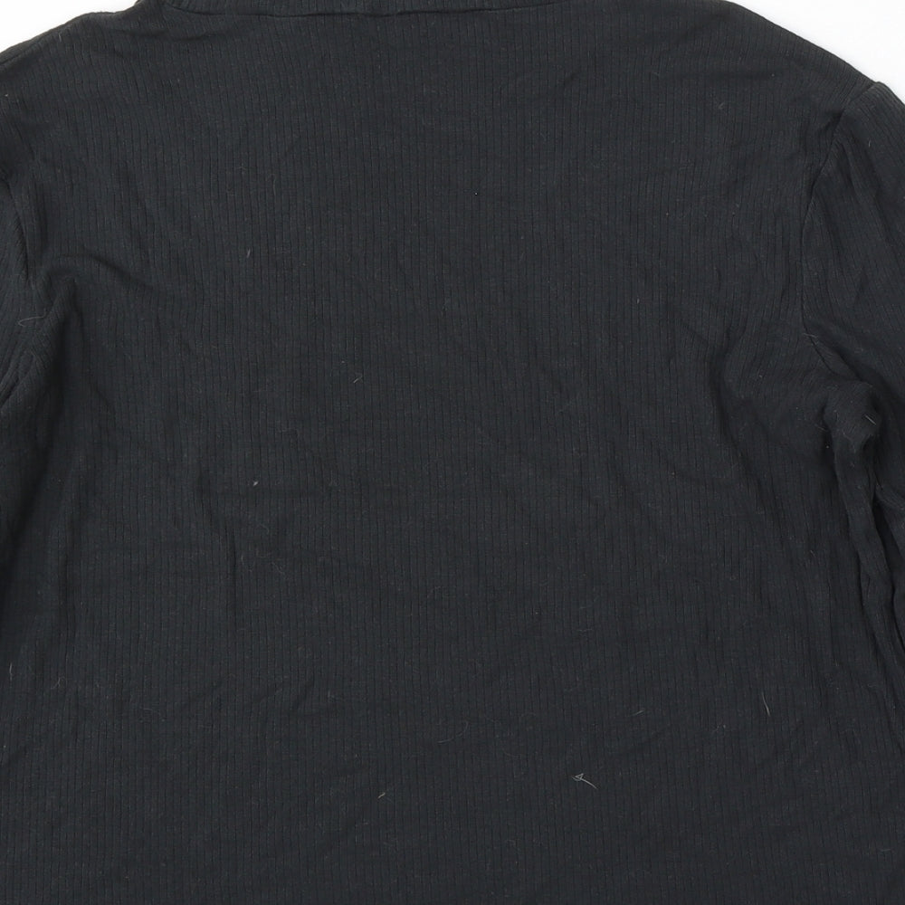 Avenue Womens Black Mock Neck Viscose Pullover Jumper Size 16