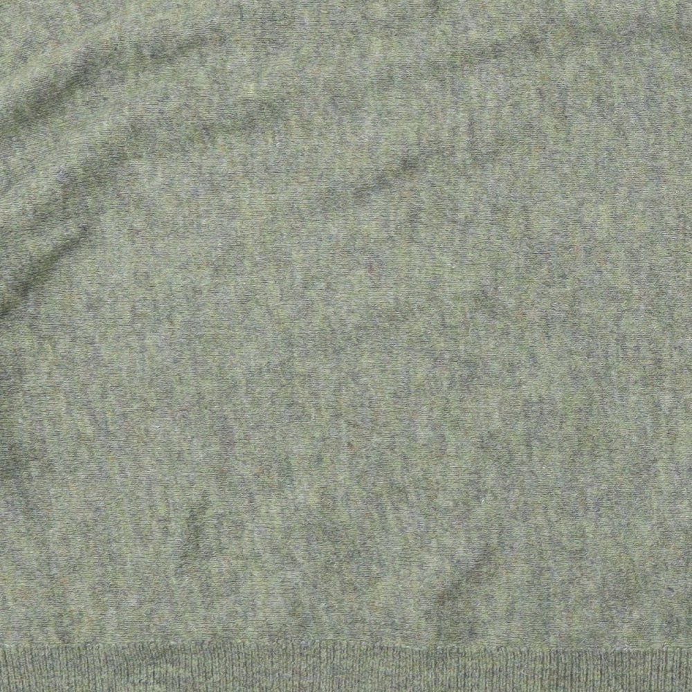 H&M Womens Green Mock Neck Acrylic Pullover Jumper Size M