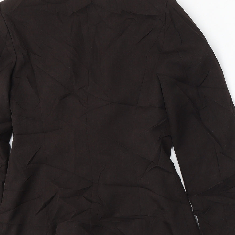 George Womens Brown Polyester Jacket Suit Size 8