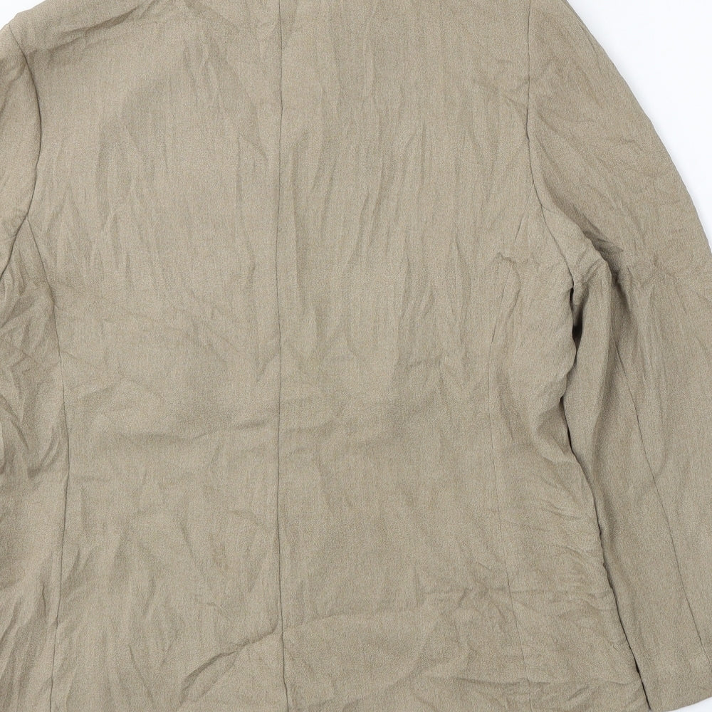 Berkertex Womens Beige Polyester Jacket Suit Size 16