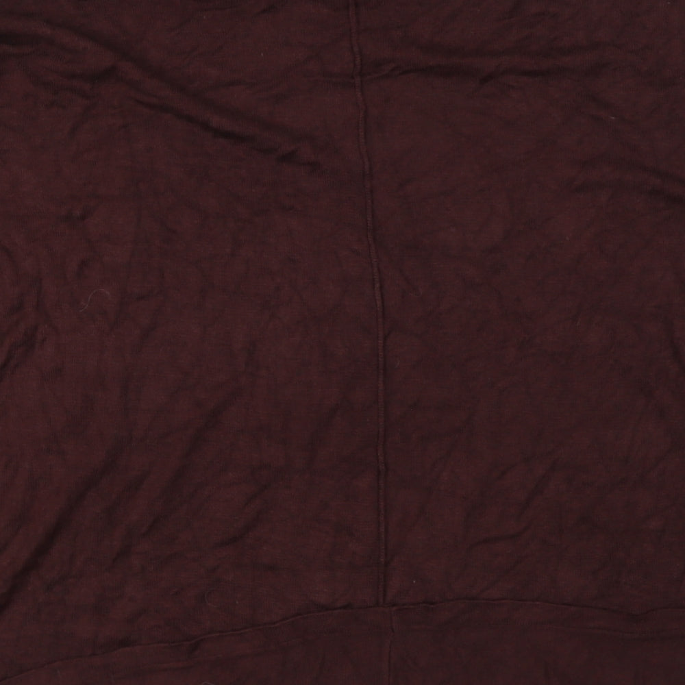 Preworn Womens Brown Round Neck Viscose Pullover Jumper Size L