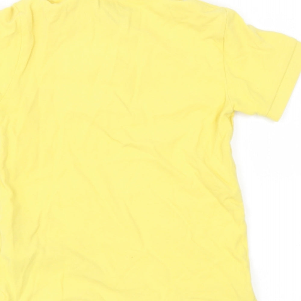 NEXT Boys Yellow Cotton Basic Polo Size 2 Years Collared