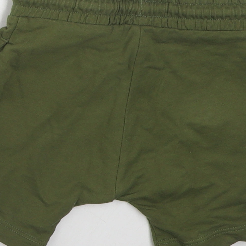 Next Boys Green Cotton Cropped Trousers Size 12-18 Months Tie