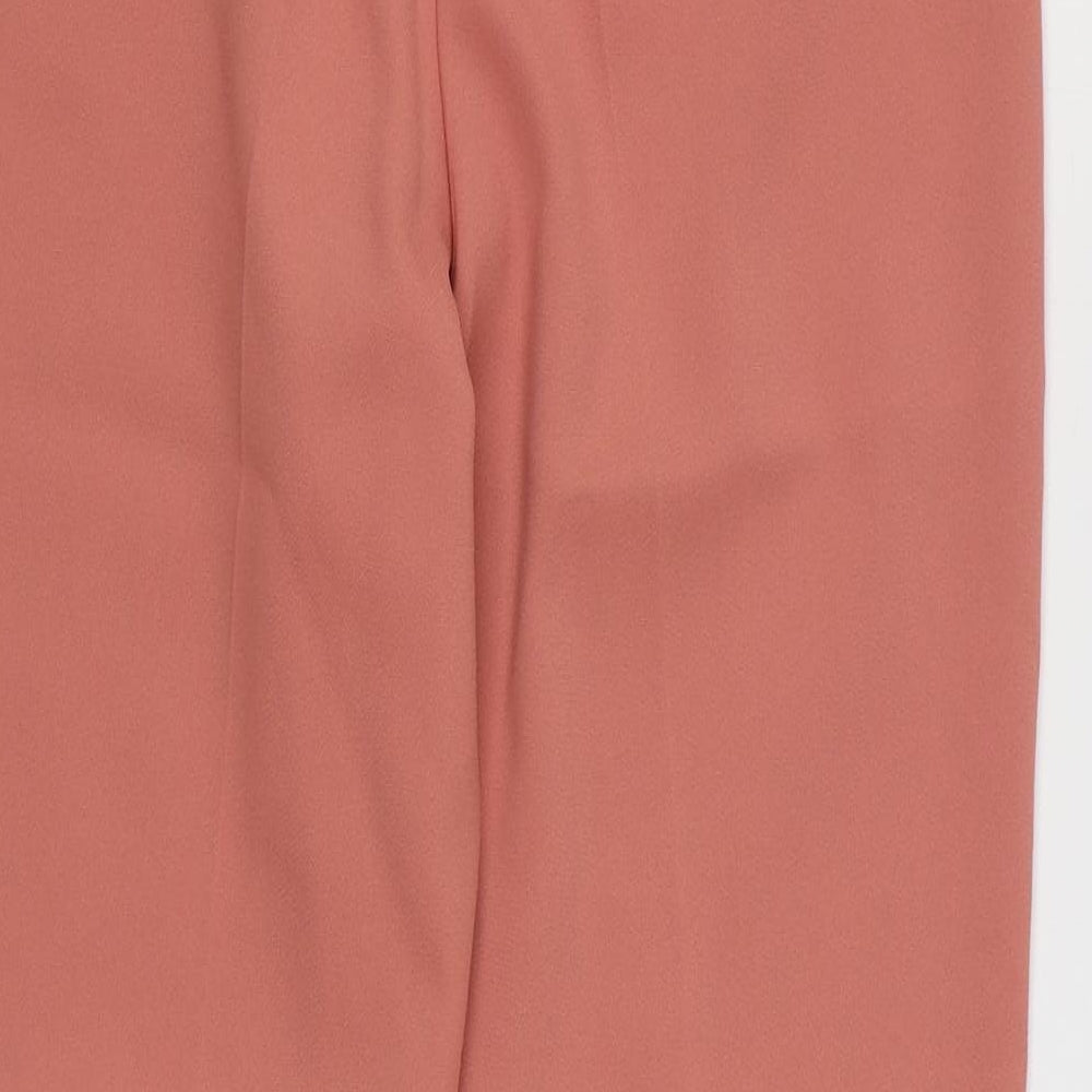Miss Sefridge Womens Pink Polyester Trousers Size 10 L26 in Regular Zip