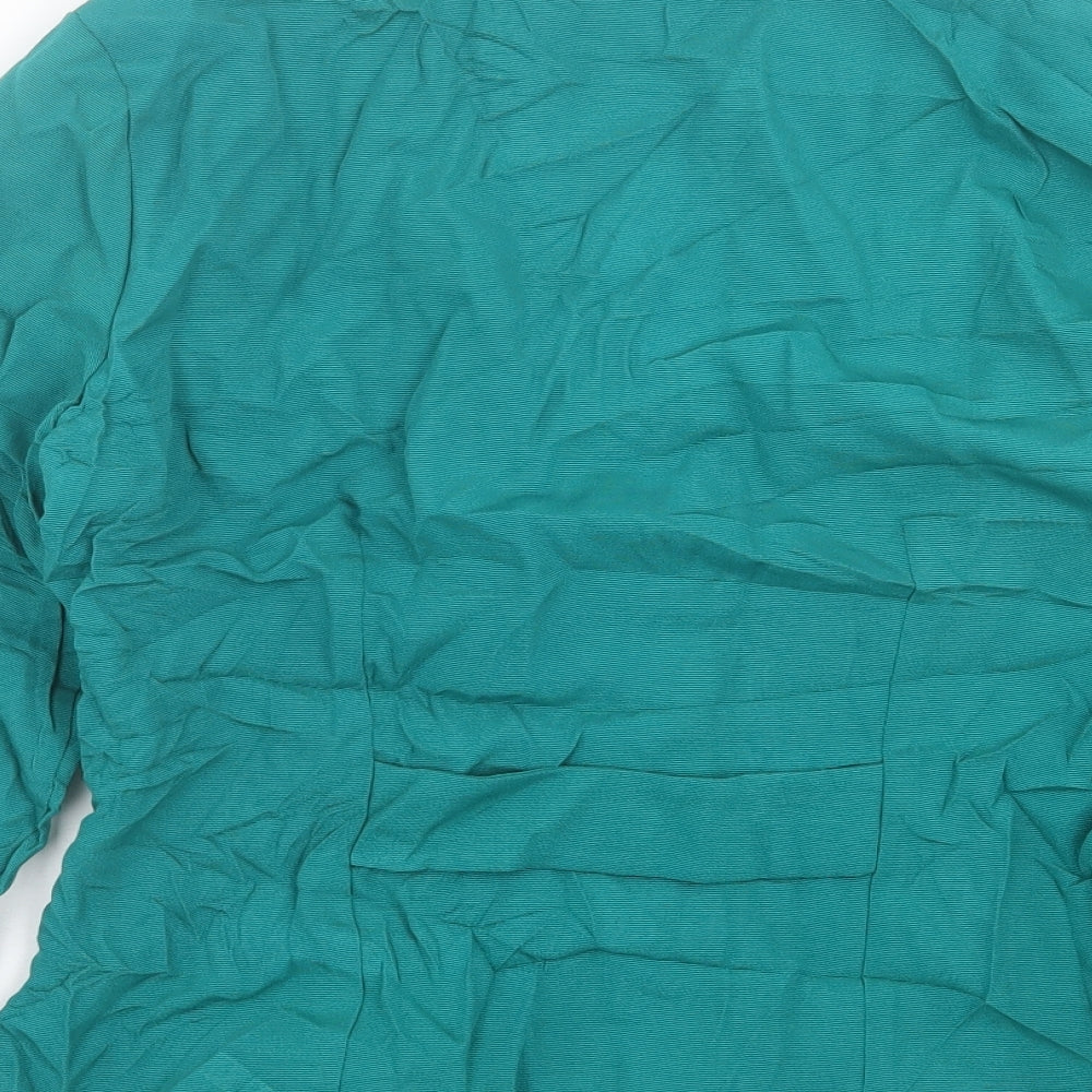 BHS Womens Green Jacket Blazer Size 14 Button