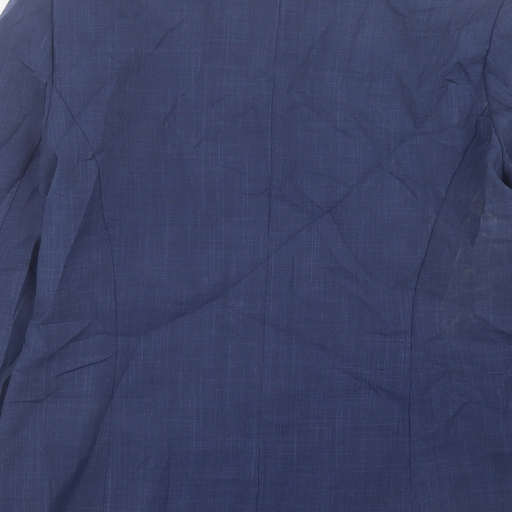 Select Womens Blue Jacket Blazer Size 12 Zip