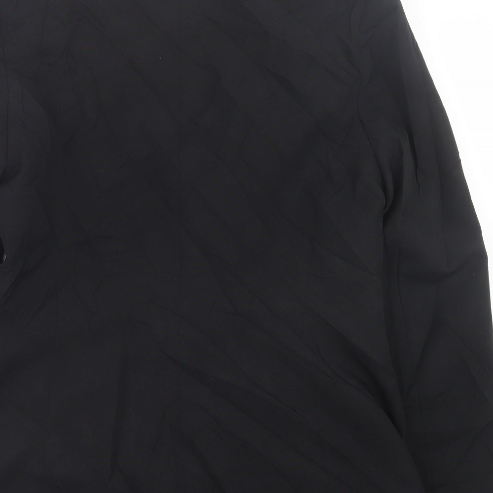 Essentials Womens Black Jacket Blazer Size 14 Button