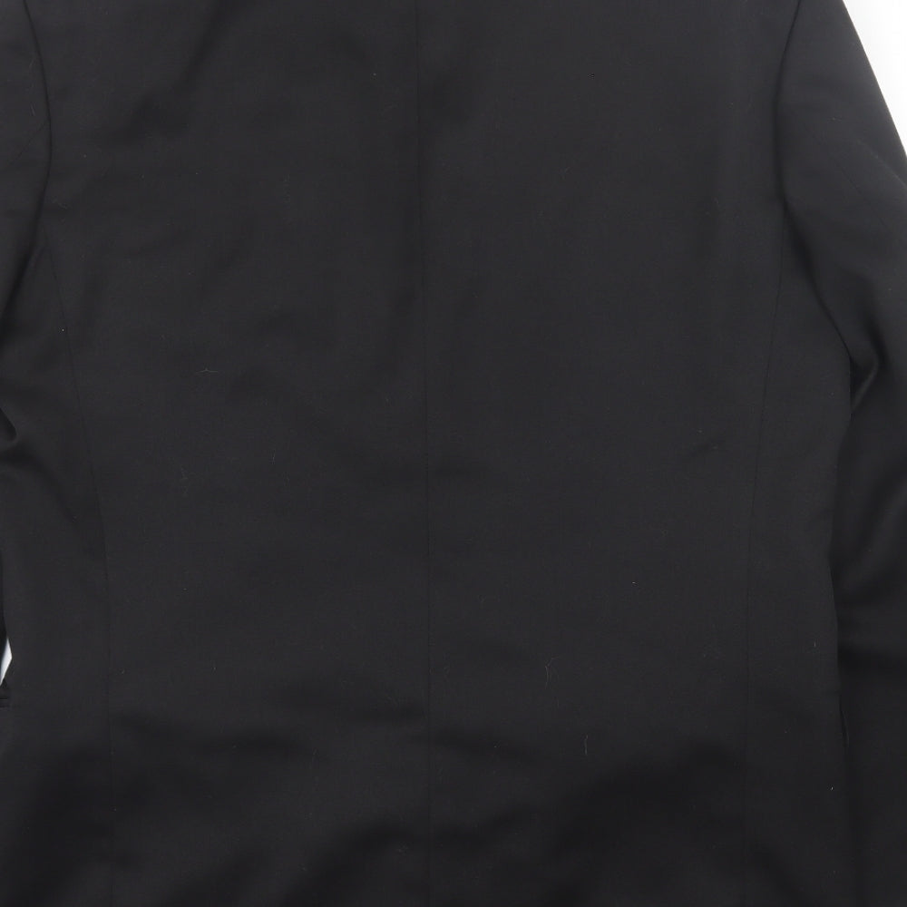 Burton Mens Black Viscose Jacket Suit Jacket Size 40
