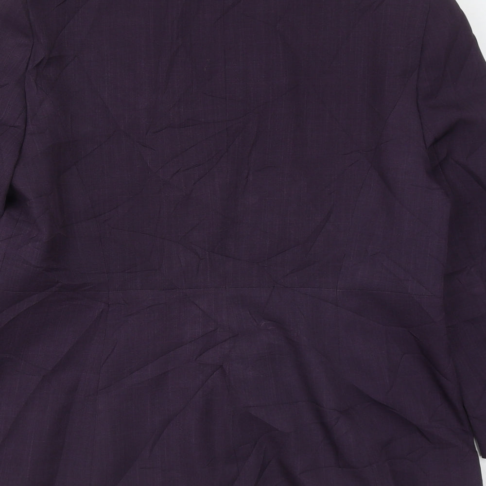 NL Collection Womens Purple Jacket Size 16 Hook & Eye