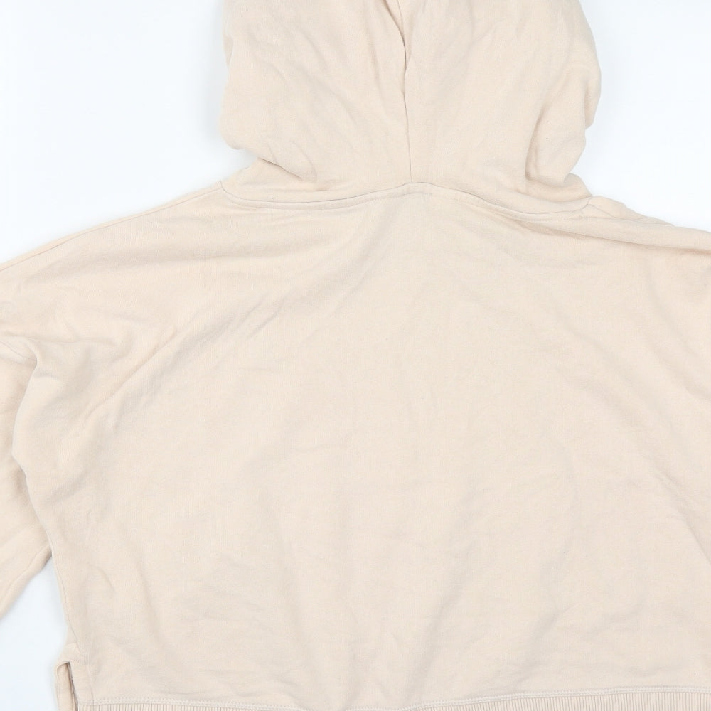 Miss Selfridge Womens Pink Cotton Pullover Hoodie Size 14 Drawstring