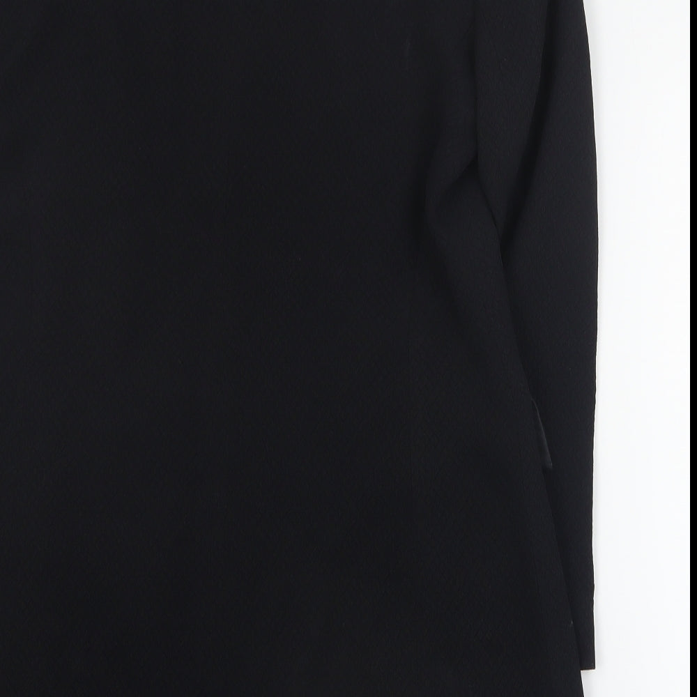 House of Fraser Womens Black Jacket Blazer Size 12 Button