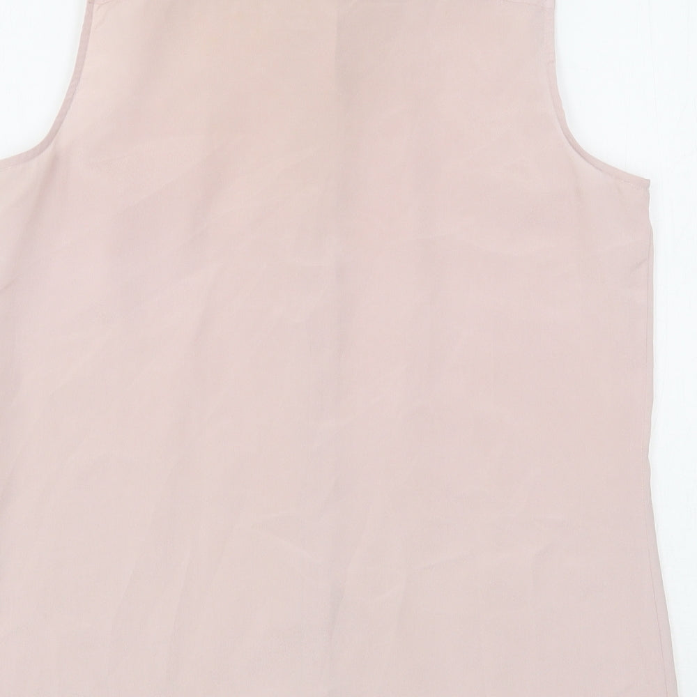 Violet & Claire Womens Pink Polyester Basic Blouse Size M Collared