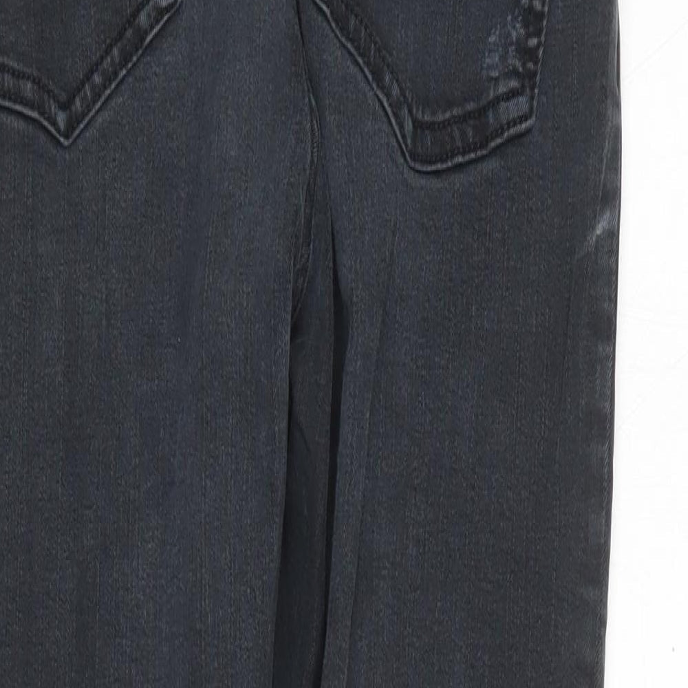 Topshop Womens Grey Cotton Skinny Jeans Size 30 in L30 in Regular