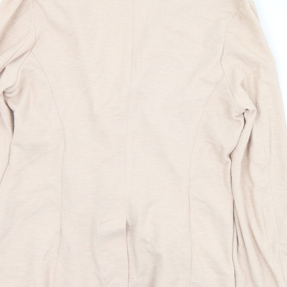 New Look Womens Pink Collared Cotton Cardigan Jumper Size 10