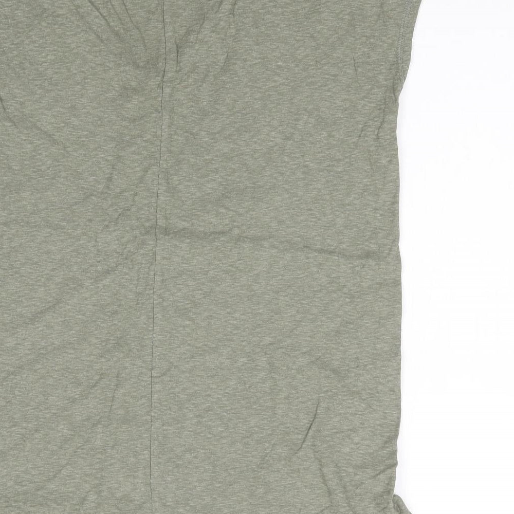River Island Womens Green Cotton Basic Tank Size 6 V-Neck