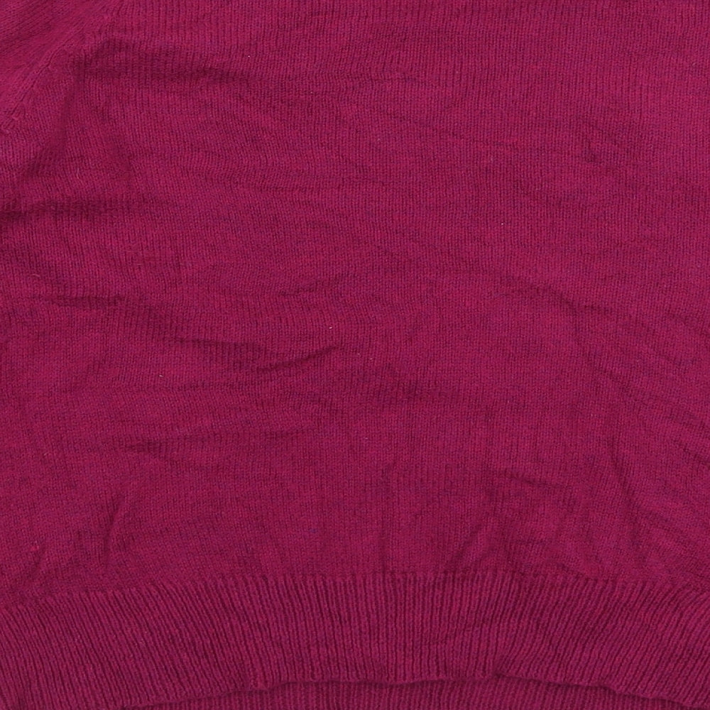 Jo Y Jo Womens Purple Round Neck Polyester Pullover Jumper Size XS