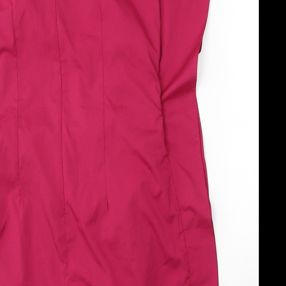 New York Laundry Womens Pink Cotton Shift Size L Round Neck