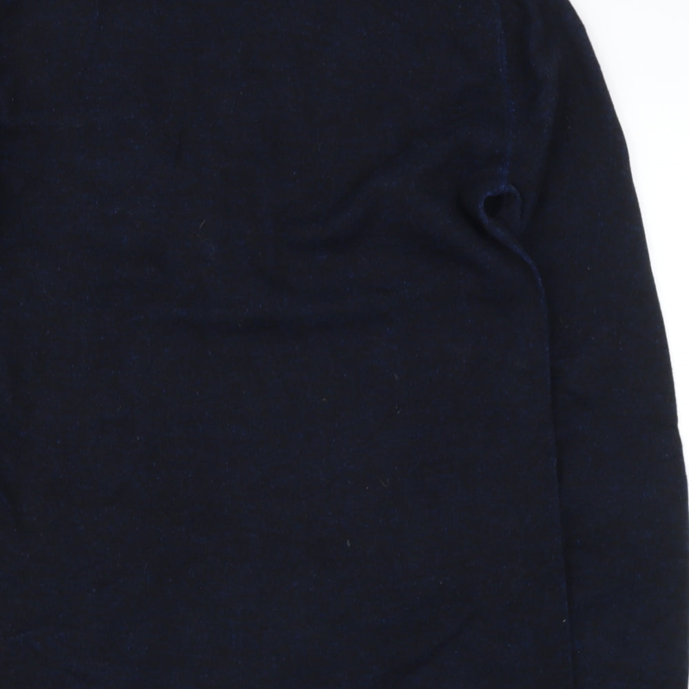 H&M Womens Blue Round Neck Cotton Pullover Jumper Size S