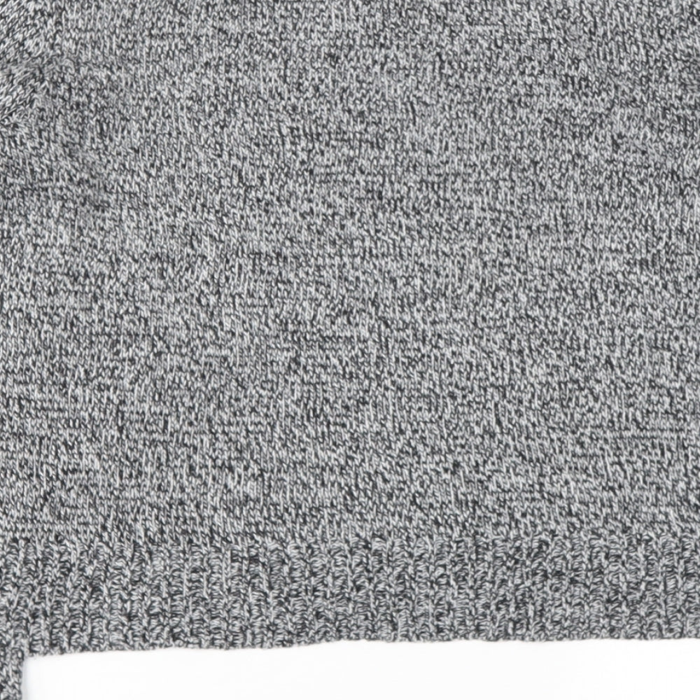 Divided Womens Grey Round Neck Acrylic Pullover Jumper Size 12