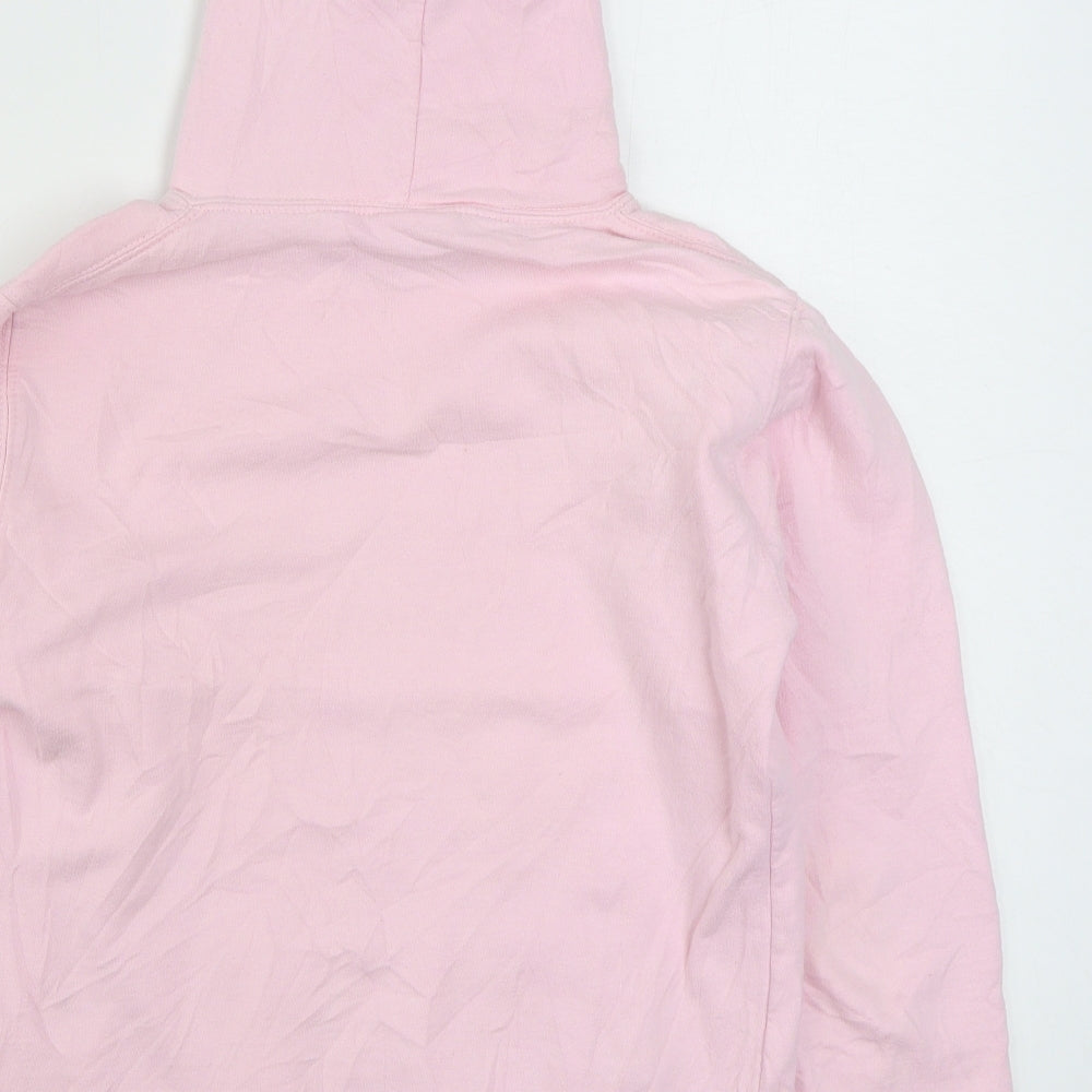 Awdis Girls Pink Cotton Pullover Hoodie Size 12-13 Years Pullover