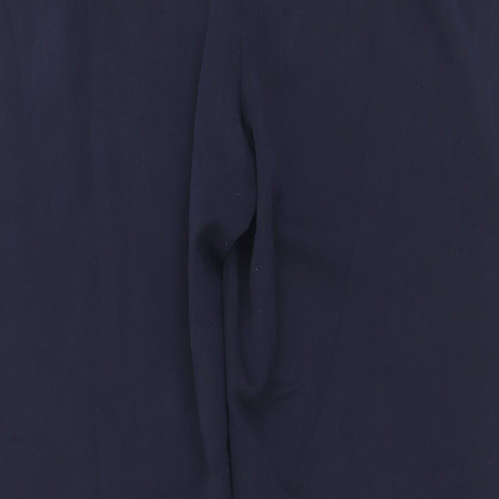 Arcadia Womens Blue Polyester Trousers Size 16 L29 in Regular Button