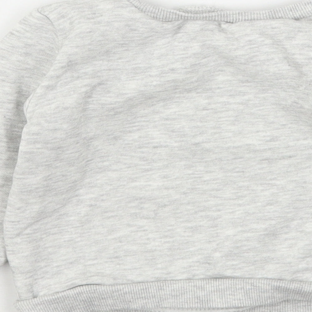 Dunnes Stores Boys Grey Cotton Pullover Jumper Size 9-12 Months