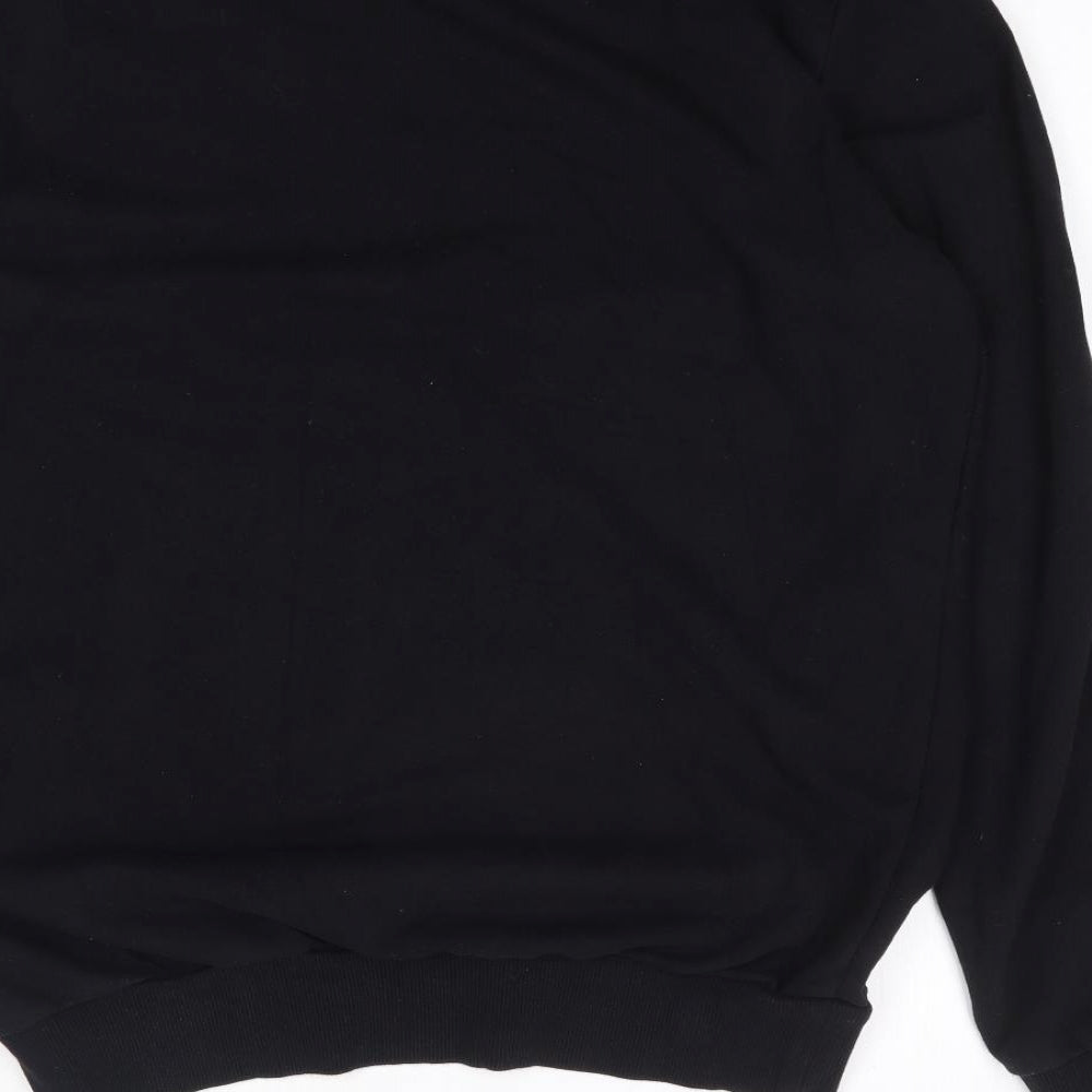 F&F Womens Black Cotton Pullover Sweatshirt Size L Pullover - Rainbow