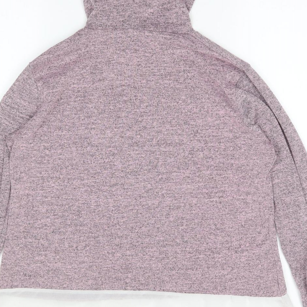 Ayanapa Womens Purple Viscose Pullover Hoodie Size S Pullover
