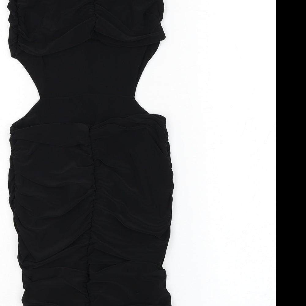 Stylewise Womens Black Polyester Pencil Dress Size 8 V-Neck Pullover