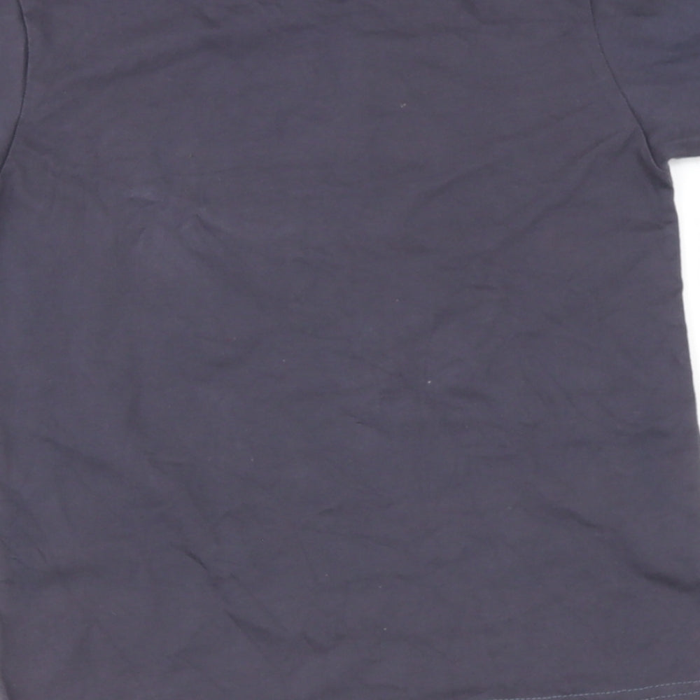 just tees Boys Blue Polyester Basic T-Shirt Size 8 Years Round Neck - g blocks