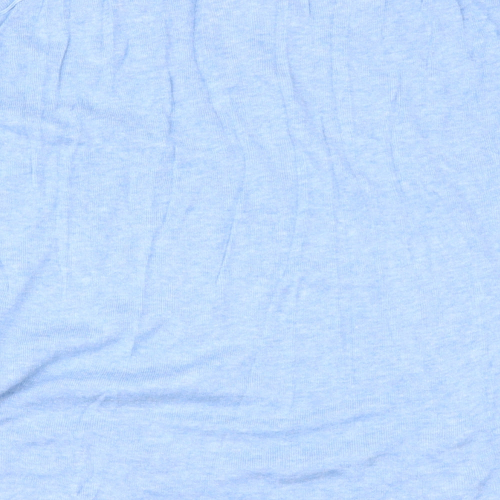 Topshop Womens Blue V-Neck Viscose Pullover Jumper Size 8