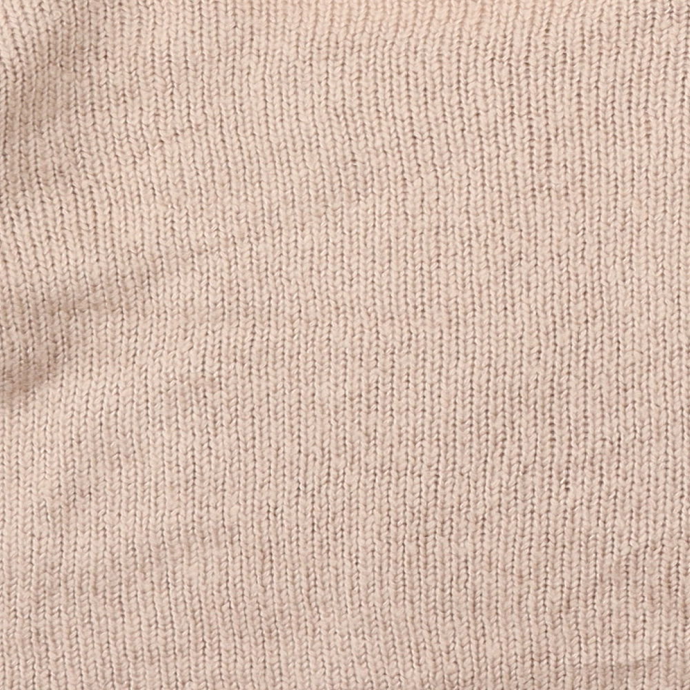 Select Womens Pink Round Neck Acrylic Pullover Jumper Size 10