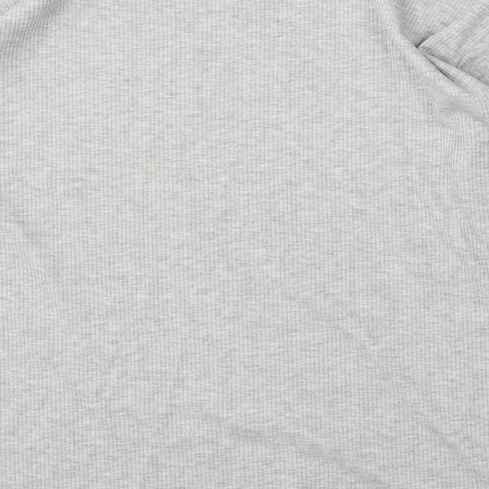 Papaya Womens Grey Round Neck Polyester Pullover Jumper Size S