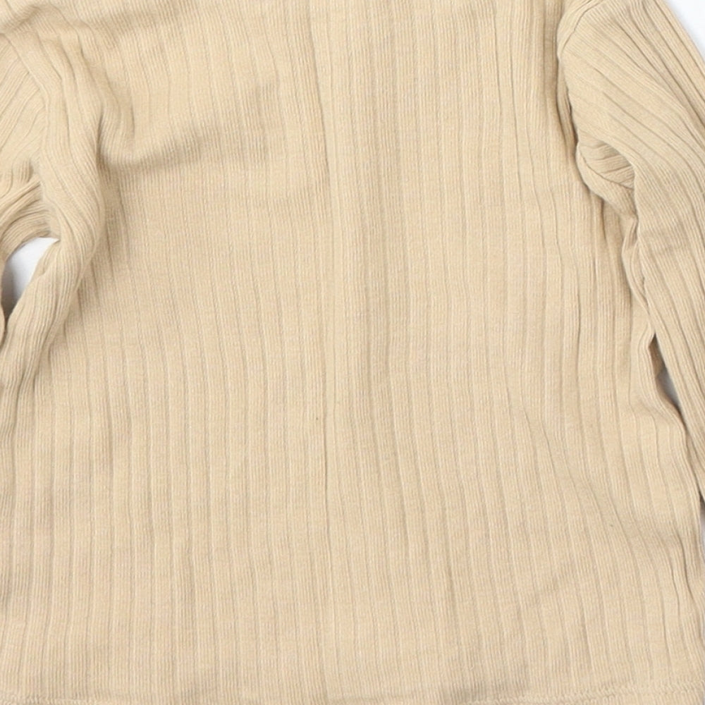 George Boys Beige Cotton Pullover Jumper Size 6-9 Months