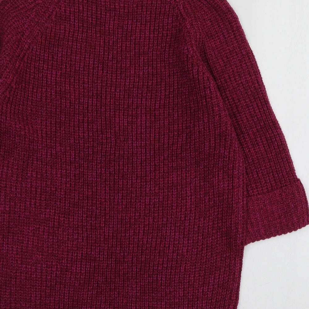 F&F Womens Purple High Neck Acrylic Pullover Jumper Size 6