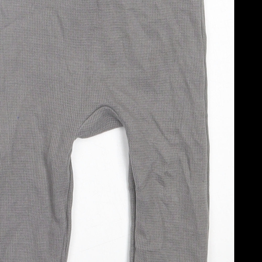 Rabbit & Bear Boys Grey Cotton Jogger Trousers Size 6-9 Months Pullover