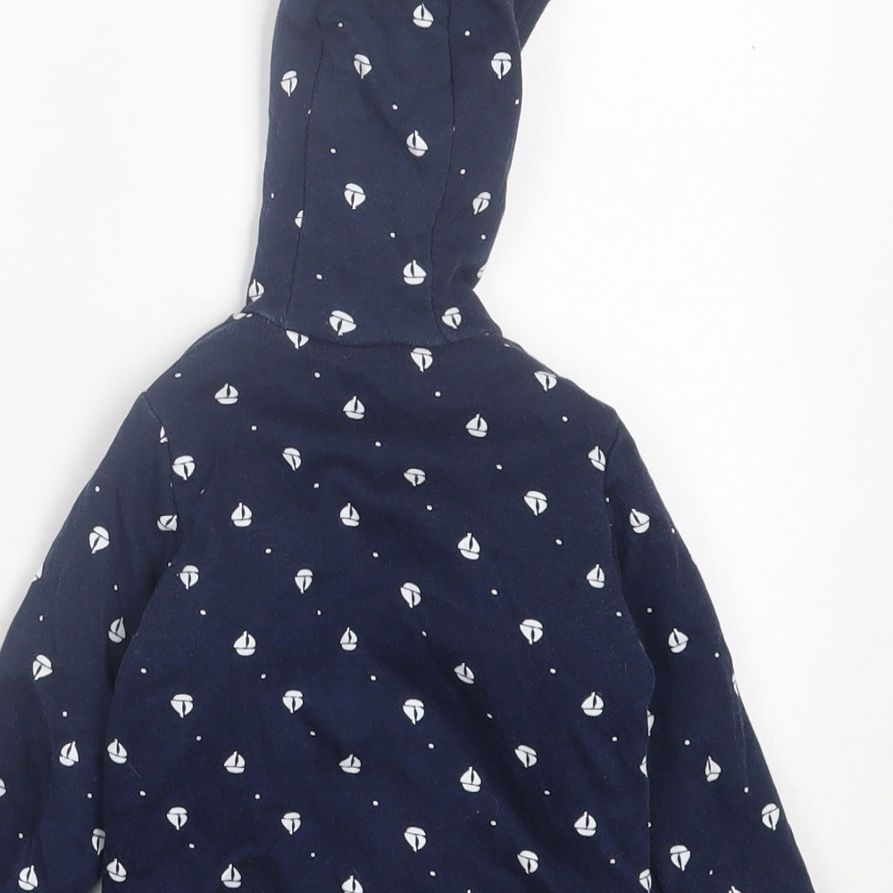 F&F Boys Blue Geometric Jacket Size 9-12 Months Button