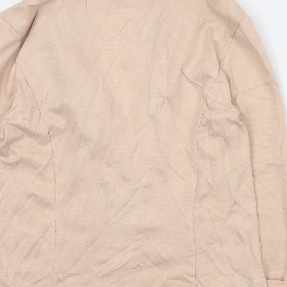 New Look Womens Pink Jacket Blazer Size 12 Button