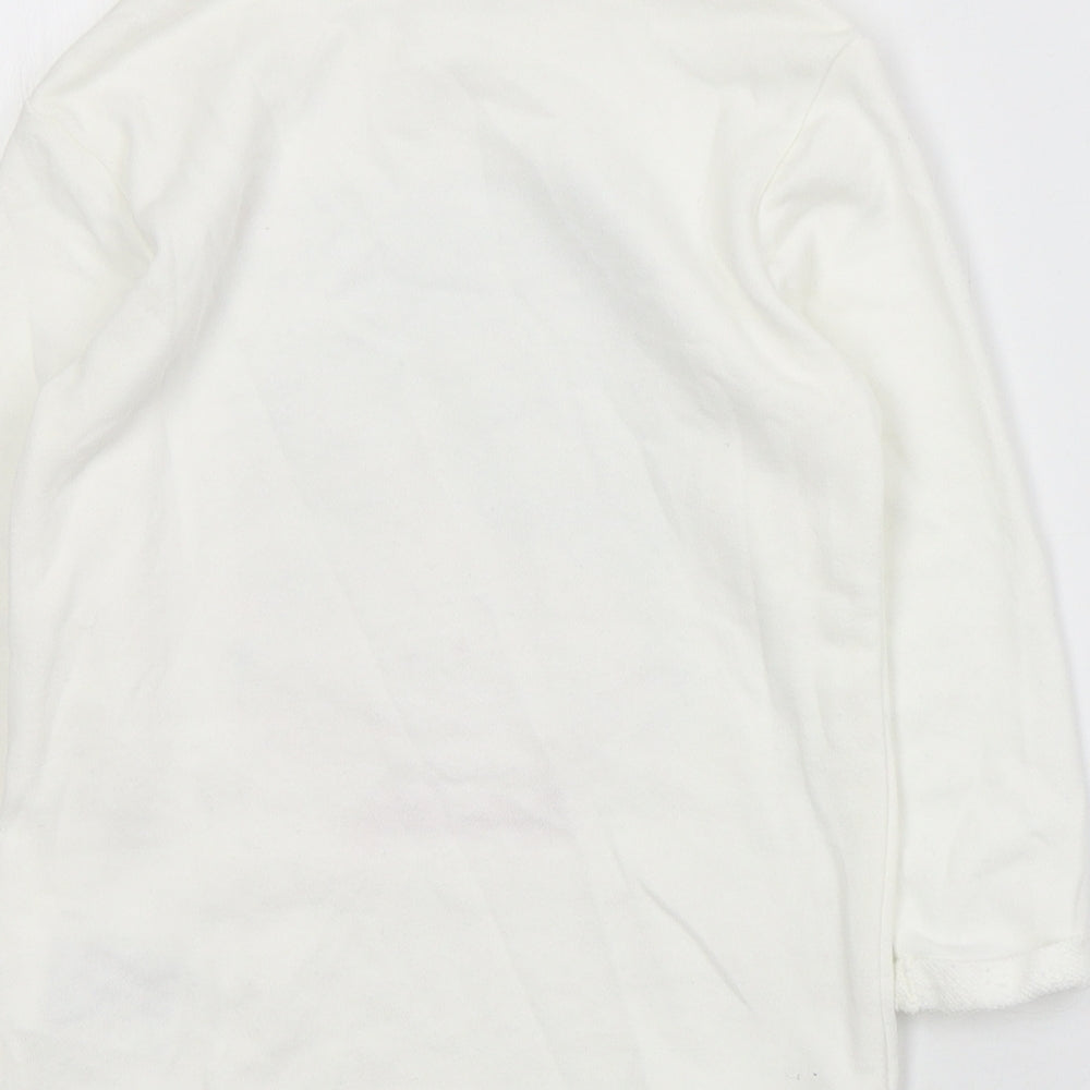 H&M Girls Ivory Cotton Pullover Sweatshirt Size 3-4 Years Pullover