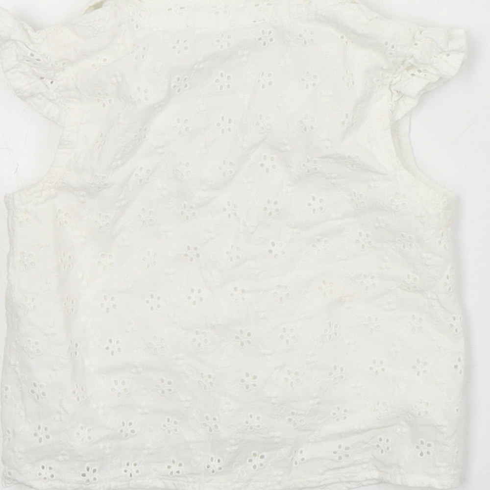 Primark Baby White Cotton Basic Button-Up Size 12-18 Months Collared Button