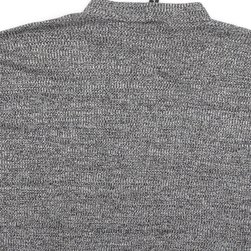 Divided Womens Grey High Neck Polyester Pullover Jumper Size L